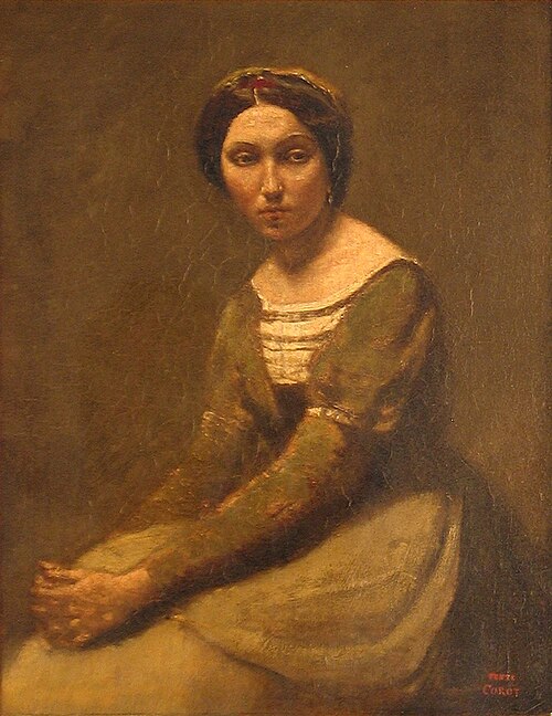 Woman Meditating, 1855, Jean-Baptiste Camille Corot