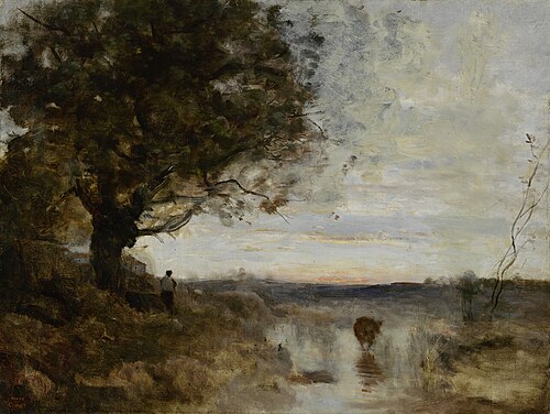 Paysage composé, effet de soleil levant, 1871, Jean-Baptiste Camille Corot