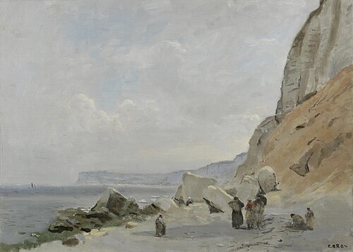 Chalk Cliffs near Yport, 1872, Jean-Baptiste Camille Corot