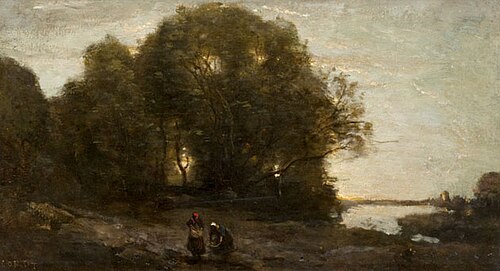 Evening, 1870, Jean-Baptiste Camille Corot