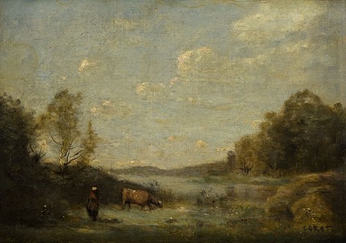 The Lake, 1867, Jean-Baptiste Camille Corot
