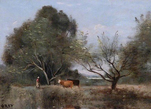 Landscape with Cattle, 1866, Jean-Baptiste Camille Corot