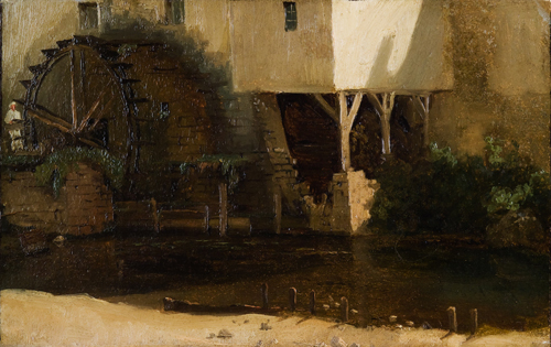 Une roue de moulin, 1842, Jean-Baptiste Camille Corot