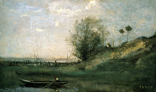 L'Estacade normande, 1850, Jean-Baptiste Camille Corot