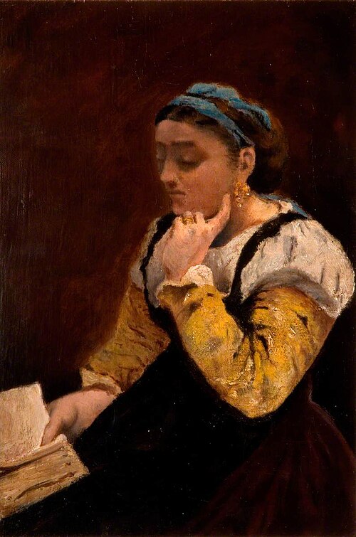 Woman Reading, , Jean-Baptiste Camille Corot