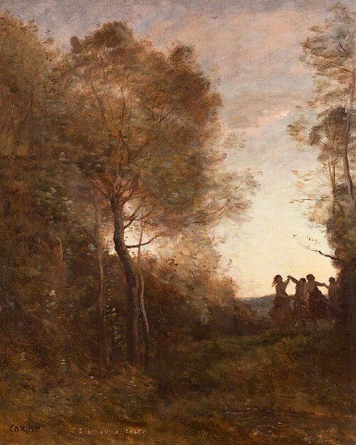 Le soir – La danse des nymphes, 1855, Jean-Baptiste Camille Corot