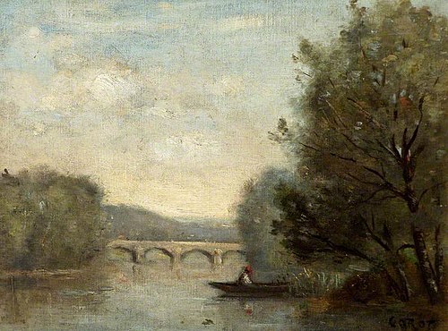 Landscape with a Bridge, , Jean-Baptiste Camille Corot