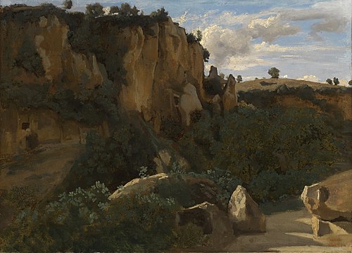 Rocky forest valley near Cività Castellana, 1826, Jean-Baptiste Camille Corot