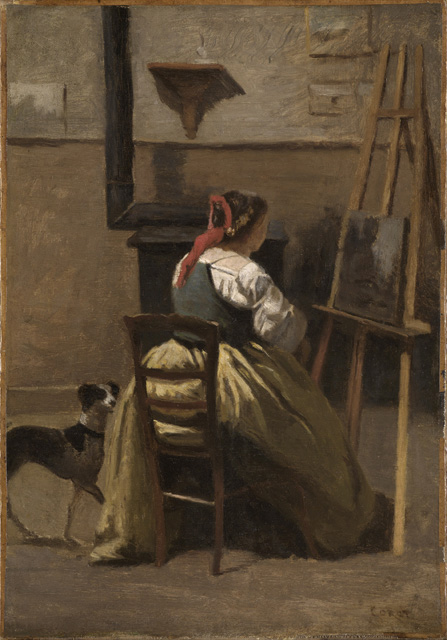 L'Atelier  de Corot, 1865, Jean-Baptiste Camille Corot