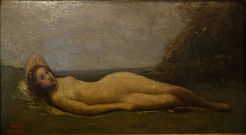 Nymphe au repos, , Jean-Baptiste Camille Corot