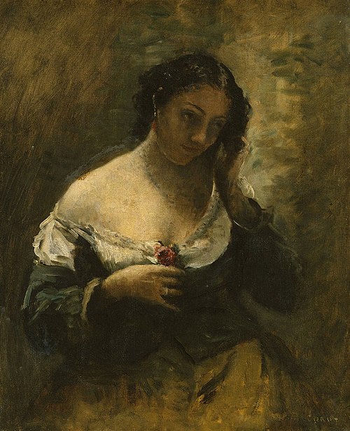 La fille à la rose, 1863, Jean-Baptiste Camille Corot