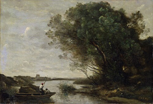 Le ferry, 1868, Jean-Baptiste Camille Corot