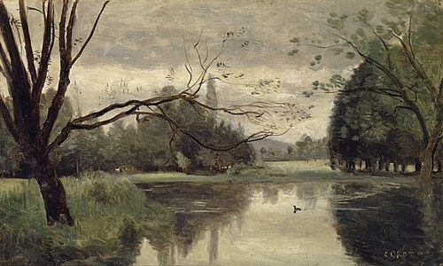 Mortefontaine. L'étang aux canards, 1855, Jean-Baptiste Camille Corot