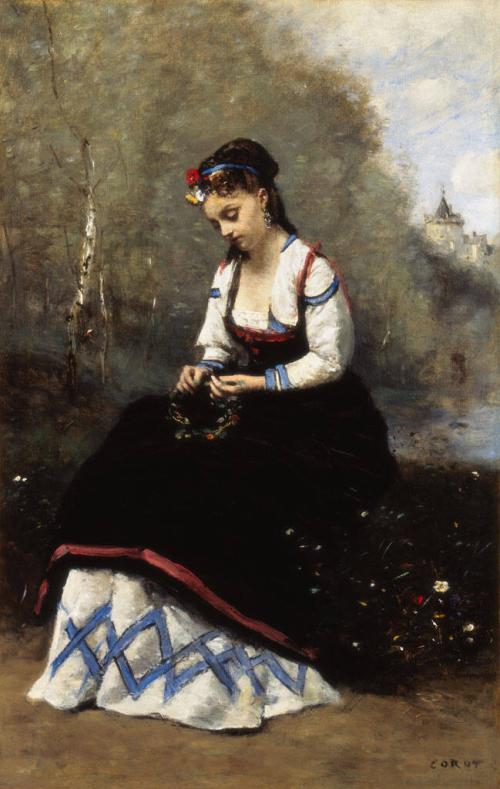 La couronne de fleurs, 1867, Jean-Baptiste Camille Corot