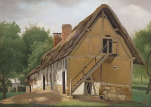 Farm Building at Bois-Guillaume, near Rouen, 1823, Jean-Baptiste Camille Corot