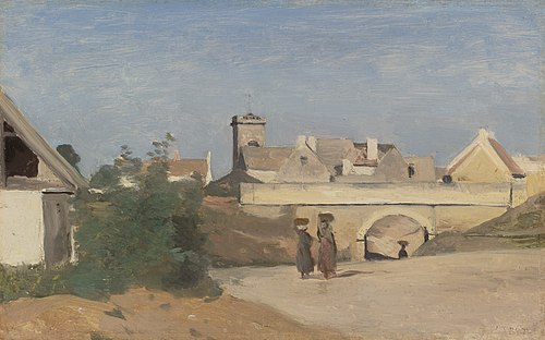 Un faubourg de ville (Rochefort-sur-Mer, Charente), 1851, Jean-Baptiste Camille Corot