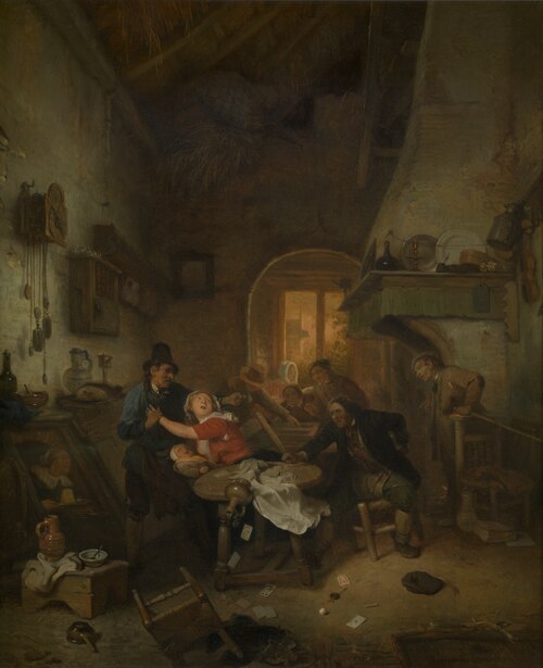 Cardplayers Quarreling, , Ignatius van Regemorter