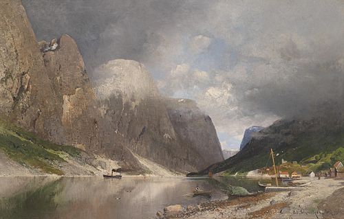 Fjordlandschaft, 1888, Gustav Adolf Schweitzer