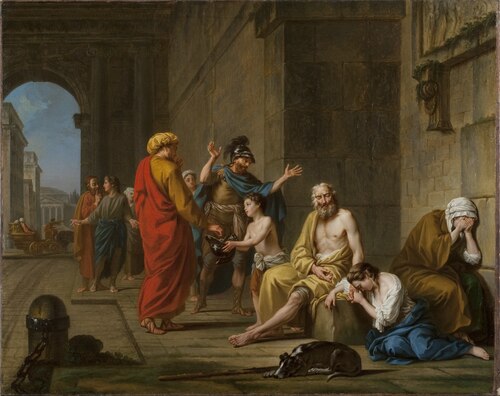 Belisarius Begging for Alms, 1767, Nicolas-René Jollain