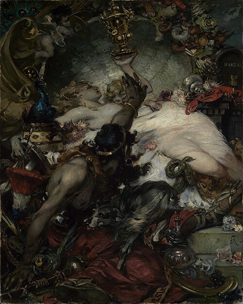 Parodie auf Ferdinand Kellers Gemälde "Der Türkenlouis"*, 1880, Karl Hoff