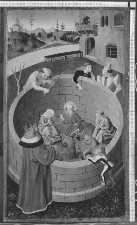 Veitsaltar: Die hll. Veit, Modestus und Crescentia im Löwenzwinger, 1476, Gabriel Mälesskircher