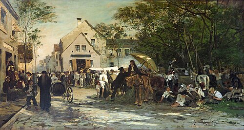 Russian market, 1876, Hans Peter Feddersen