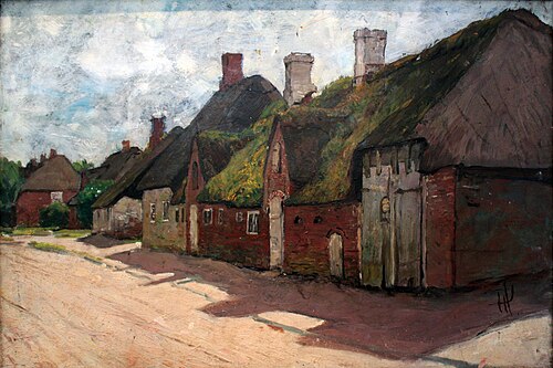 Old houses in Braderup, 1921, Hans Peter Feddersen