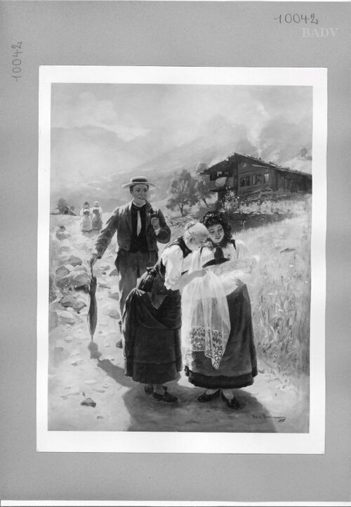 Heimkehr von der Taufe, 1892, Hans Bachmann