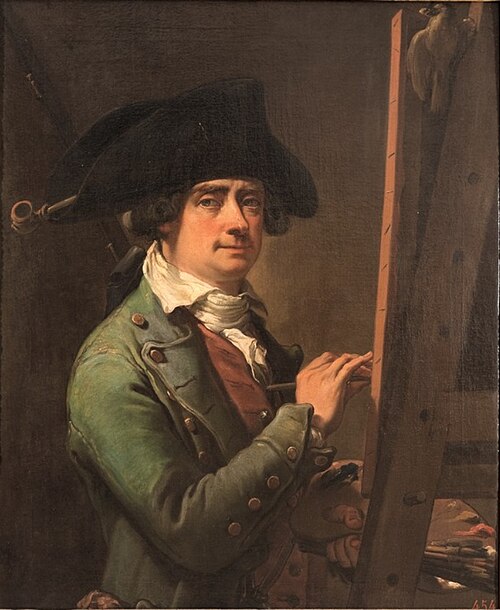 Self-portrait with easel, 1780, Gaetano Gandolfi