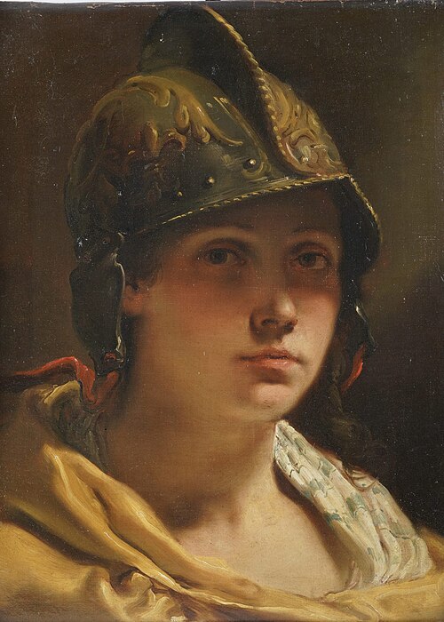 Young woman dressed as Minerva, 1777, Gaetano Gandolfi