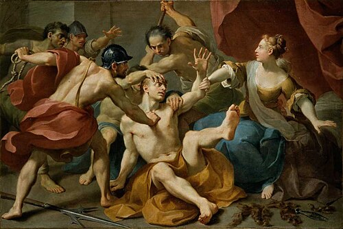 Samson captured by the Philistines, 1789, Gaetano Gandolfi