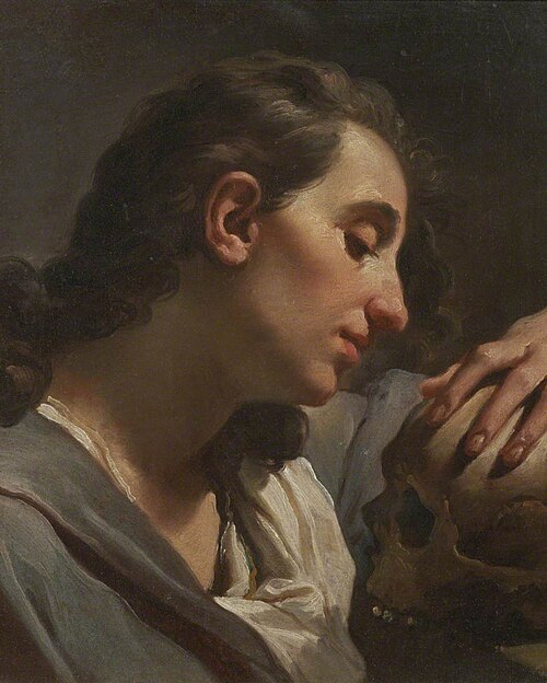 Study of a Lady Contemplating a Skull, 1791, Gaetano Gandolfi