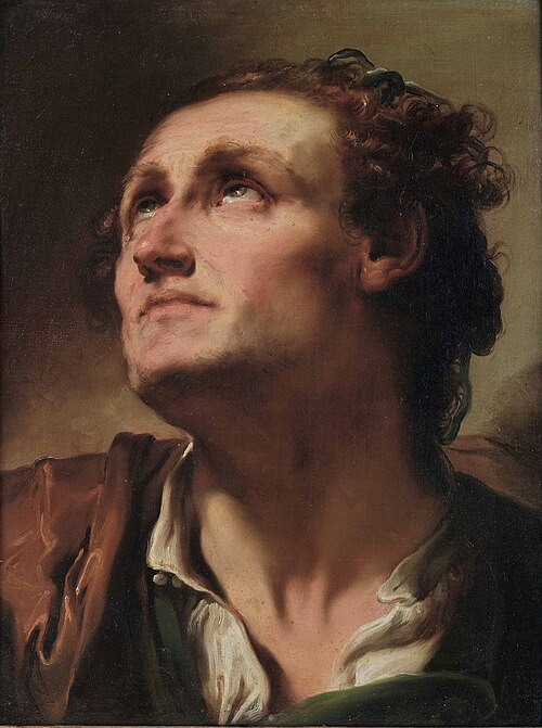 Bust of man with head turned upward, 1777, Gaetano Gandolfi