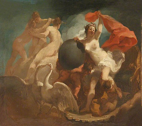Venus descending from her Swan-drawn Chariot, 1765, Gaetano Gandolfi