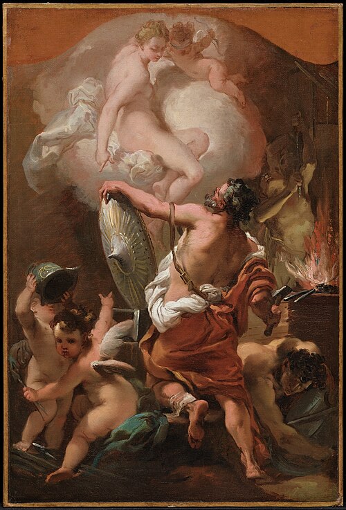 Venus Ordering Armor for Aeneas at Vulcan's Forge, 1775, Gaetano Gandolfi