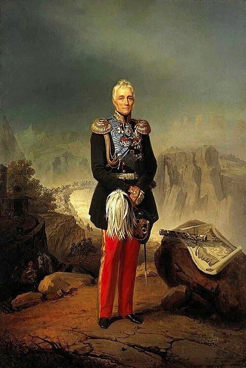 Portrait of Feldmarschall (Generalfeldmarschall) M.S. Vorontsov (1782—1856), Russian Empire, 1856, Georg von Bothmann