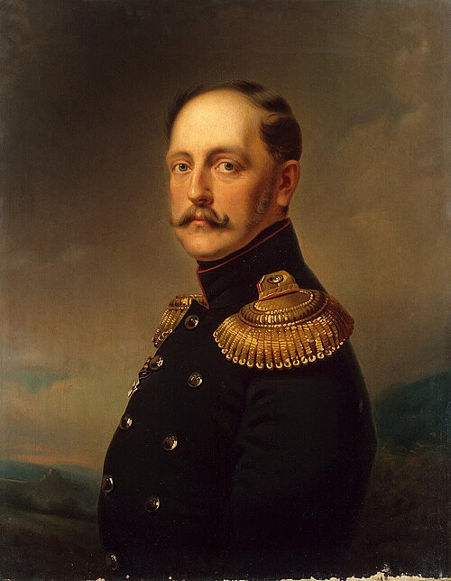 "Portrait of Emperor Nicholas I" Type of Kruger, 1854, Georg von Bothmann