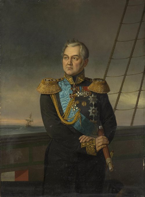 Portrait of Admiral Mikhail Lazarev, 1873, Georg von Bothmann
