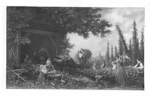 Hopping-season, 1879, Felix Schlesinger