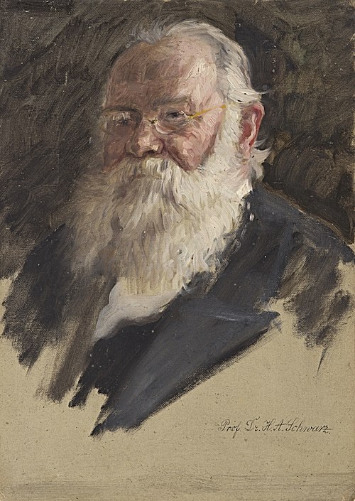 Portraitstudie Amandus Schwarz. Entwurf zu dem verschollenen Gemälde "Letzte Sitzung der Preußischen, , William Pape