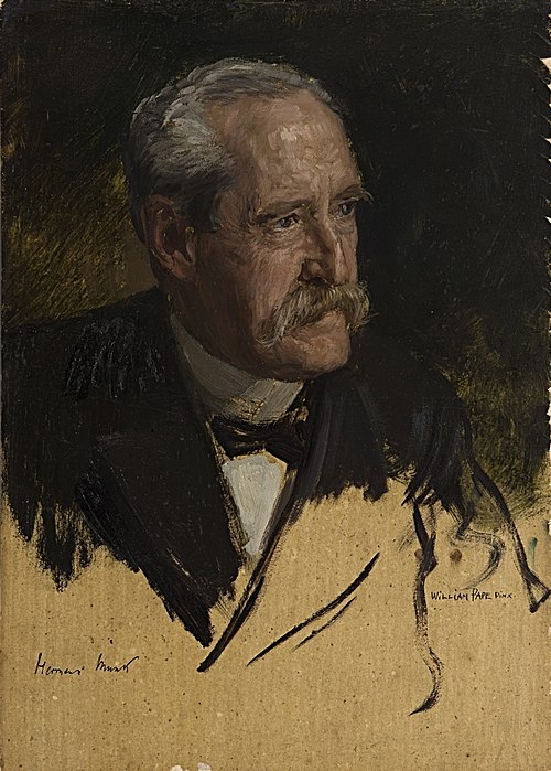 Ohne Titel (Portraitstudie Hermann Munk). Studie zu dem verschollenen Gemälde "Letzte Sitzung der Pr, 1902, William Pape