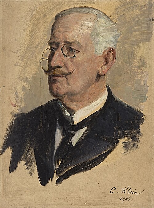 Ohne Titel (Portraitstudie Karl Klein). Entwurf zu dem verschollenen Gemälde "Letzte Sitzung der Pre, 1906, William Pape