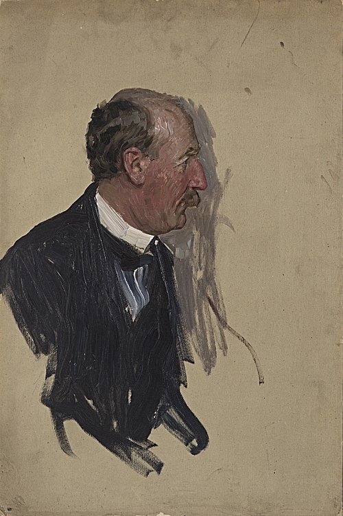 Ohne Titel (Portraitstudie Müller-Meiningen, wahrscheinlich Reichstagsabgeordneter der Sozialdemokra, , William Pape