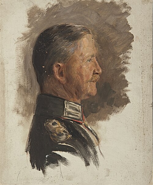 Ohne Titel (Portraitstudie Freiherr von Huene-Hoiningen, General der Infanterie, Gouverneur von Antw, , William Pape