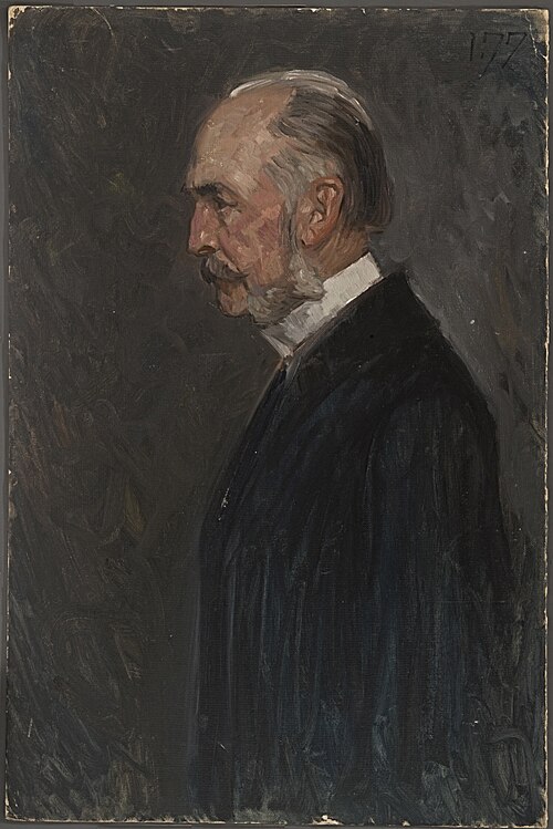 Ohne Titel (Portraitstudie eines unbekannten Herrn mit Backenbart), , William Pape