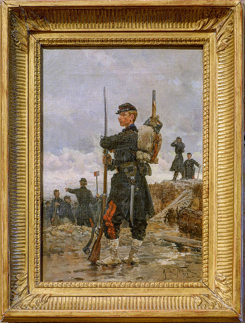 Étude d'uniforme, un sapeur du génie., 1872, Alphonse de Neuville