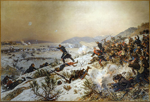 En avant ! ou Le combat de Chenebier., 1884, Alphonse de Neuville
