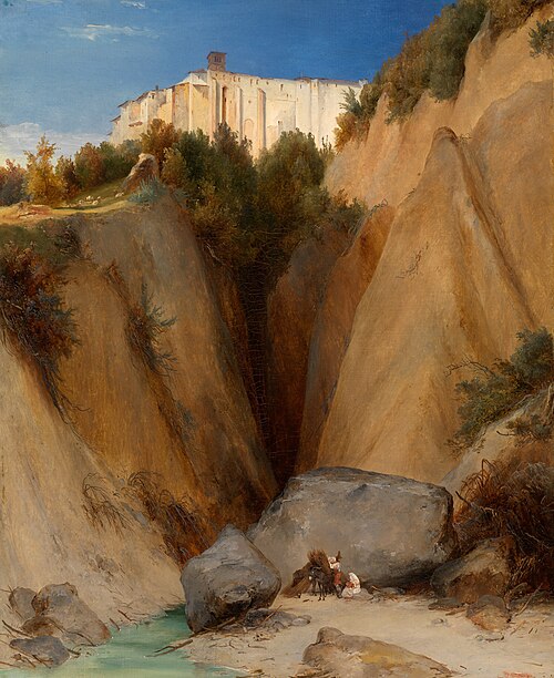 The monastery of Santa Scolastica near Subiaco, 1832, Carl Blechen