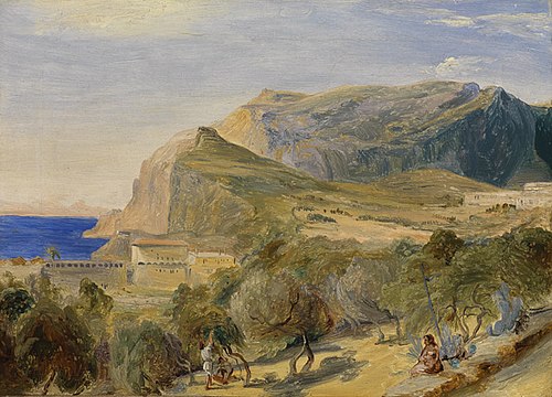 Blick auf den Monte Castiglione in Capri, 1829, Carl Blechen