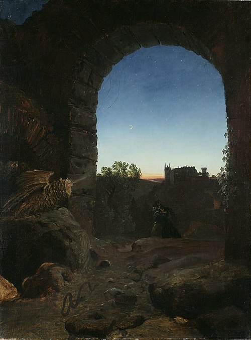 Romantic Painting with Ruins, 1820, Carl Blechen